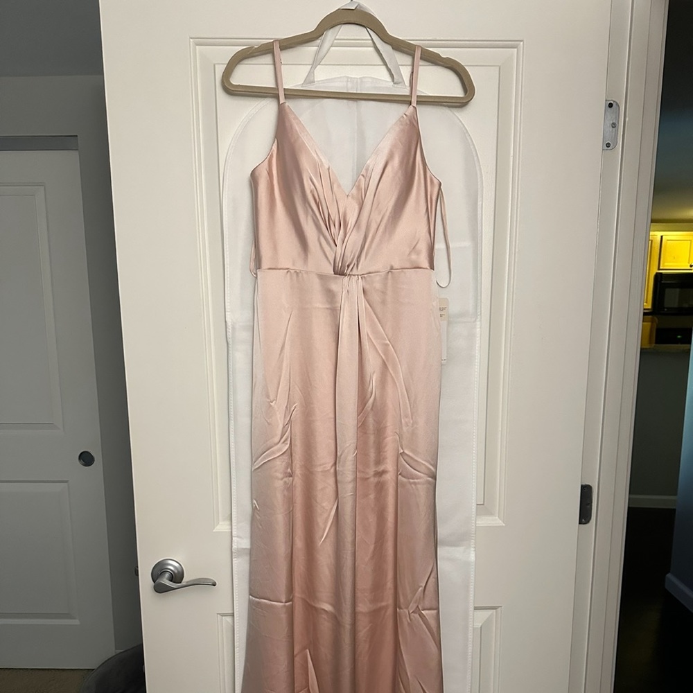 Revelry Satin Bridesmaid Dress - Giada in Blush